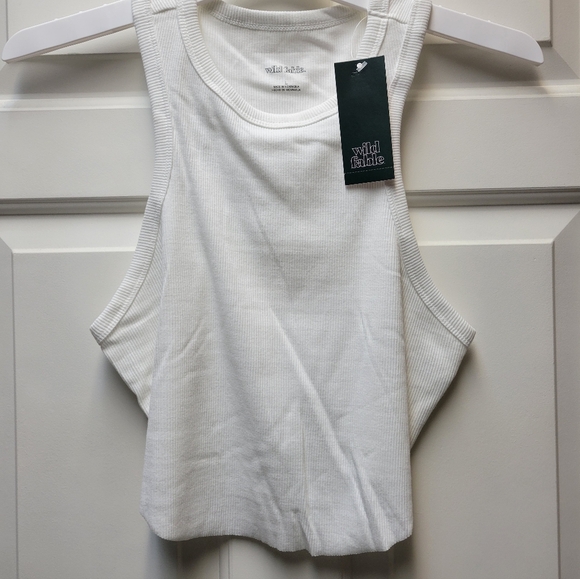 wild fable Tops - Set of 3 - Wild Fable White Cropped Tank Top Size Large NEW